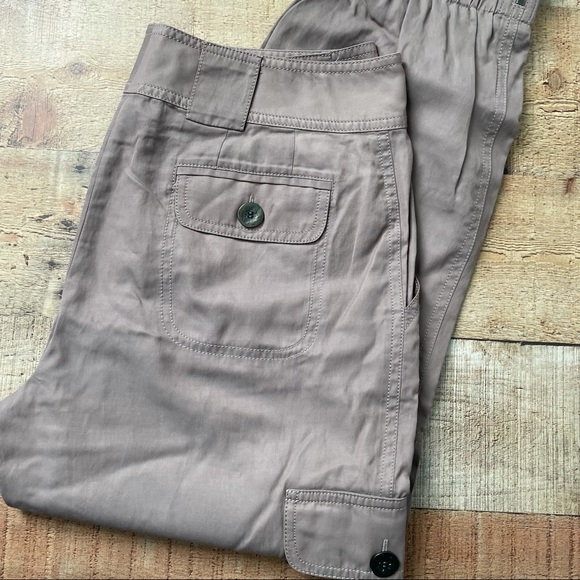 St. John Cargo Pants with Ankle Cuff Khaki Brown Size 4 - Picture 9 of 11